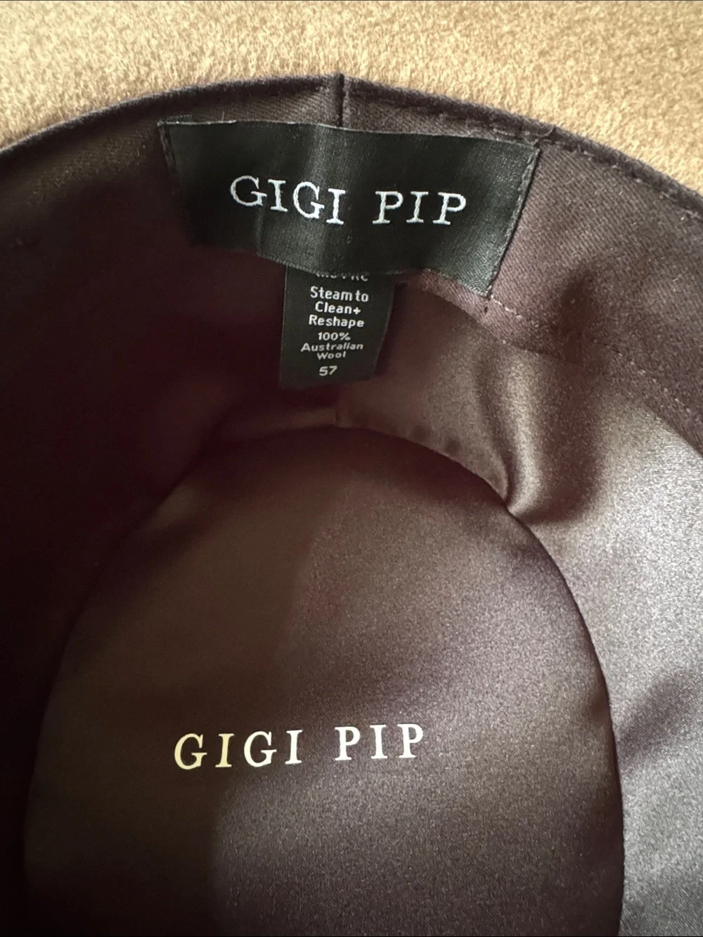 Gigi Pip Ginger Gambler Wide-Brim Hat